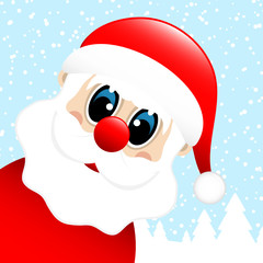 Santa Winter Forest Diagonal