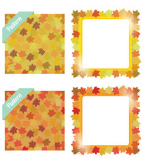 Autumn banners and pattern