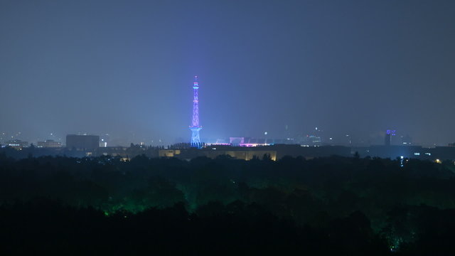 Berlin Skyline Light City Funkturm Timelapse in Full HD, Germany