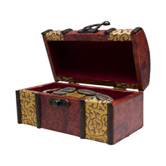 chest with coins