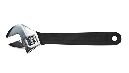 Adjustable spanner isolated on white background