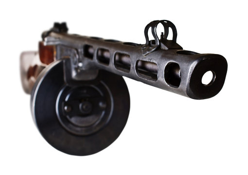 Machine gun isolated on white