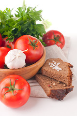 Vegetarian food isolated