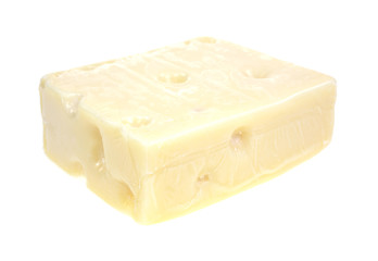 Aged Swiss cheese block
