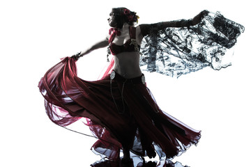 arabic woman belly dancer dancing
