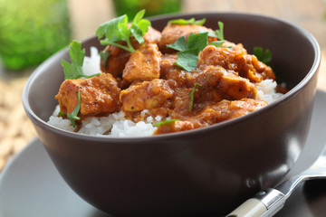 Chicken curry with rice