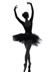 Naklejka premium young woman ballerina ballet dancer dancing