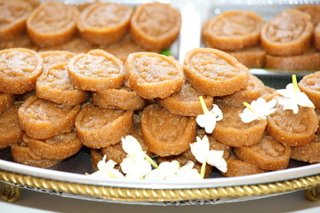 Traditional Thai dessert made from rice called 