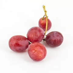 red grape isolated on white
