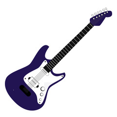 Obraz na płótnie Canvas Ciemny niebieski gitara