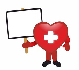 First aid - heart and board