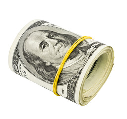 dollar pack isolated on a white background