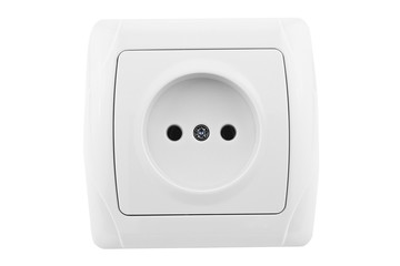 white socket front view isolated