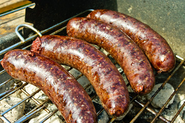Black pudding during the preparation