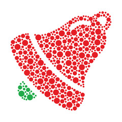 Christmas bell made of circles