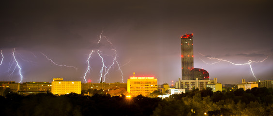 Lightnings over the city