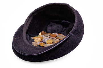 Coins in a cap