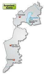 Inselkarte des Kantons Burgenland