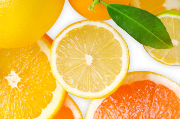 Fototapeta na wymiar Mix of citrus slice