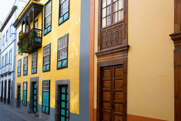 Fototapeta na wymiar Santa Cruz de La Palma kolonialnym ulica