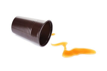 poured coffee isolated on white