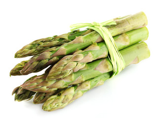 Useful asparagus isolated on white