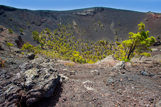 Crater La Palma San Antonio volcano Fuencaliente