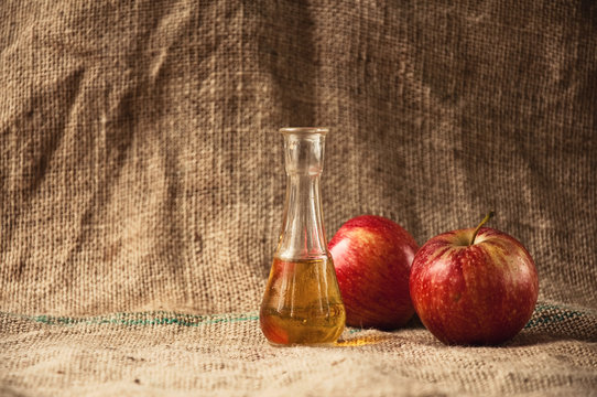 Apple Brandy On Table