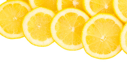Lemon close up isolated on white