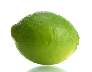 fresh lime isolated on white