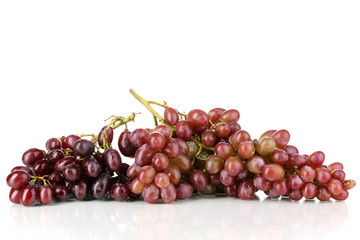 Delicious ripe grapes isolated on white