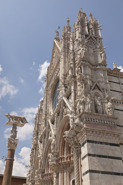 Luperca ante el Duomo de Siena, Italia
