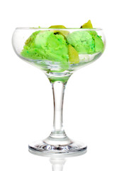 delicious ice cream isolated on white