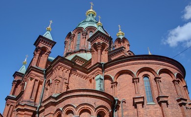 Fototapeta na wymiar eglise orthodoxe d'helsinki