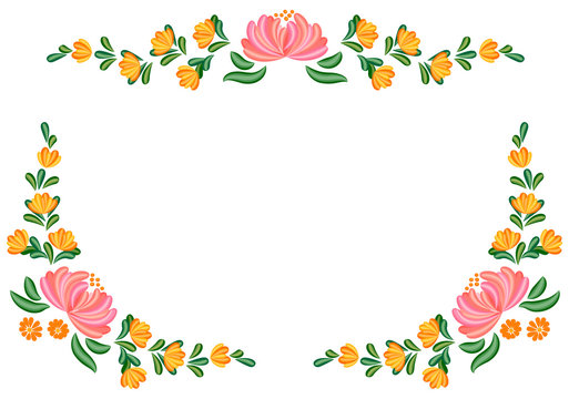トールペイントの花模様