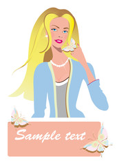 fashion woman face salon beautiful background