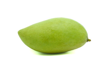 a green mango ion white background