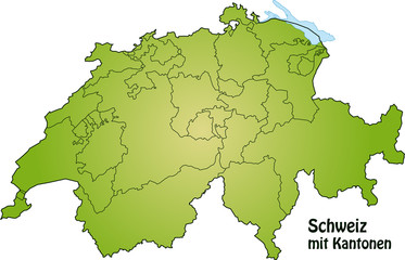 Schweiz mit Kantonen