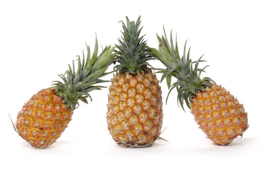 Three pineapple fruits