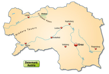 Inselkarte der Steiermark