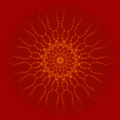 Yellow star on a red background