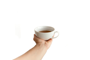 Teetasse in der Hand