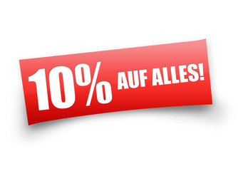 10% auf alles! Button, Icon