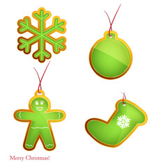 Vector set of christmas elements .