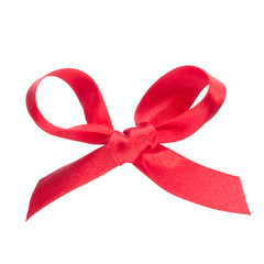 Festive  red gift  bow