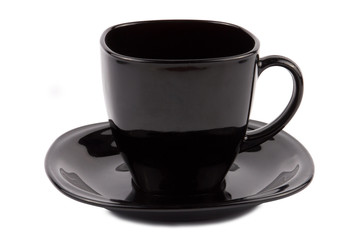 black coffee cup isolated on white background