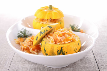 stuffed pumkpin with risotto