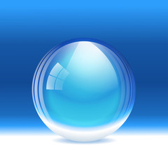 Vector empty transparent snow globe. Layered.