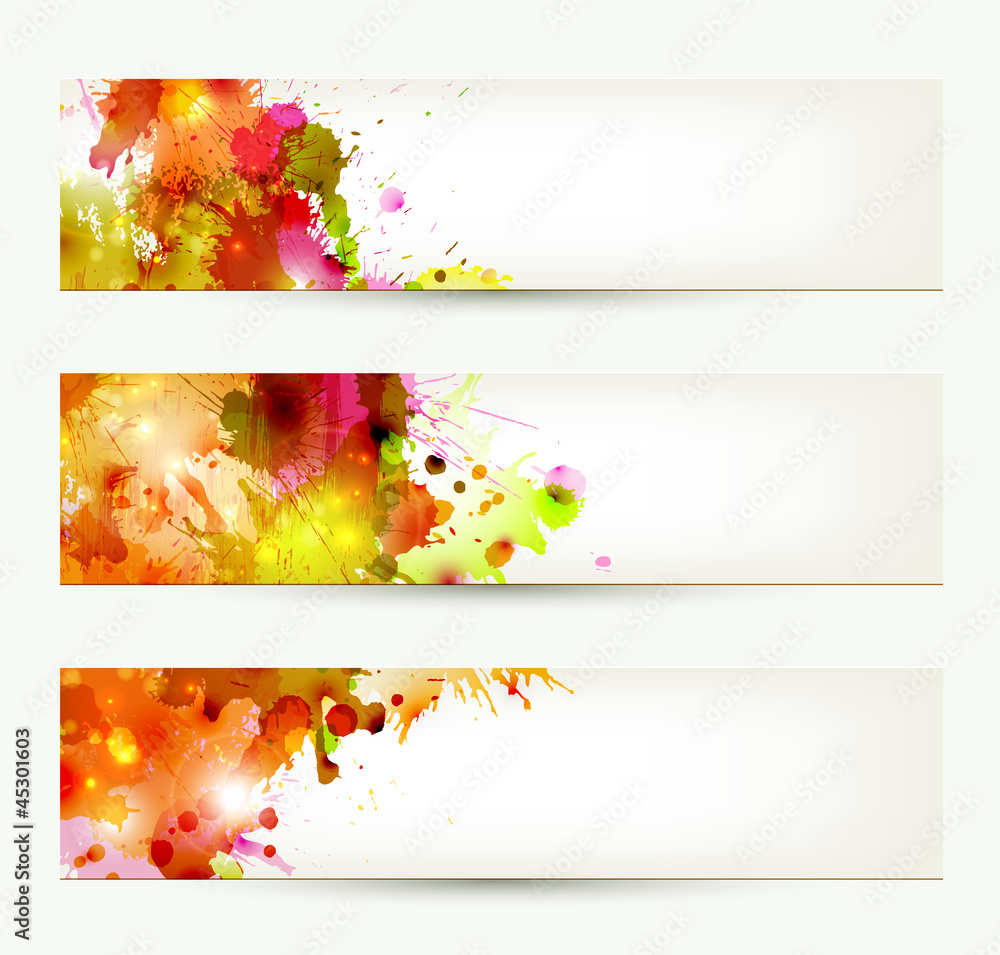 Poster set of three headers.