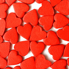 Obraz premium red heart on white background 
